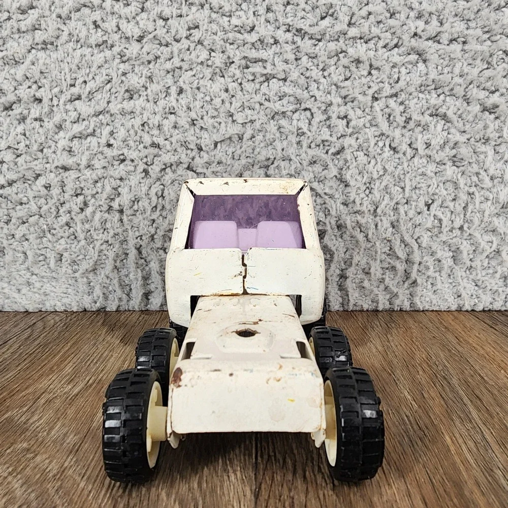 Vintage Buddy L Pepsi Semi Truck Cab White Pressed Steel Toy Japan 4.75